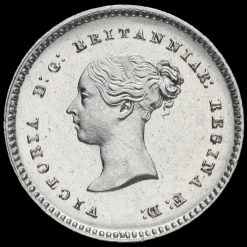 1841 Queen Victoria Young Head Silver Maundy Twopence Obverse