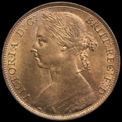 1890 Queen Victoria Bun Head Penny Obverse
