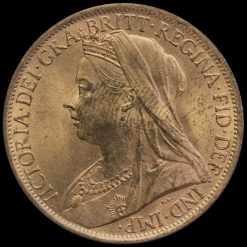 1901 Queen Victoria Veiled Head Penny Obverse