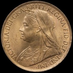 1901 Queen Victoria Veiled Head Penny Obverse