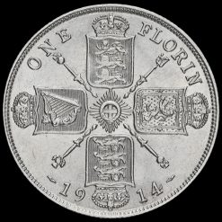 1914 George V Silver Florin Reverse
