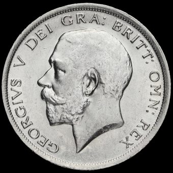 1915 George V Silver Half Crown Obverse