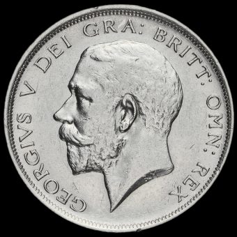 1917 George V Silver Half Crown Obverse
