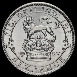 1927 George V Silver Sixpence Reverse