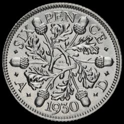 1930 George V Silver Sixpence Reverse