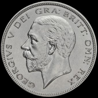 1935 George V Silver Half Crown Obverse