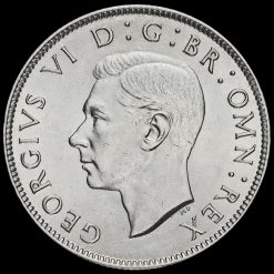 1944 George VI Silver Two Shilling Coin / Florin Obverse