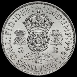 1944 George VI Silver Two Shilling Coin / Florin Reverse