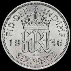 1946 George VI Silver Sixpence Reverse