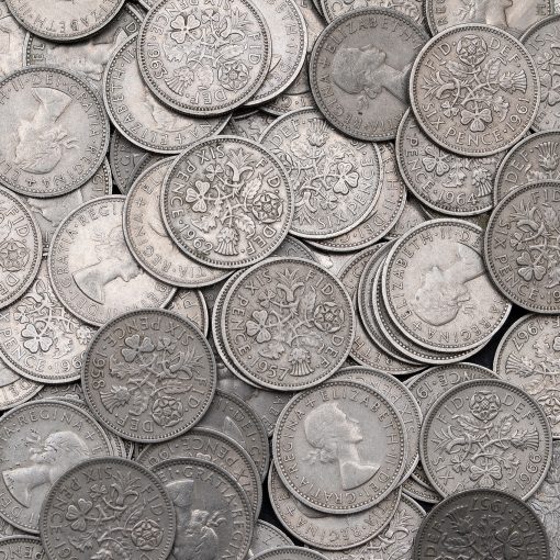 100 x Queen Elizabeth II Sixpences