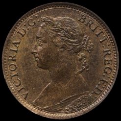 1886 Queen Victoria Bun Head Farthing Obverse