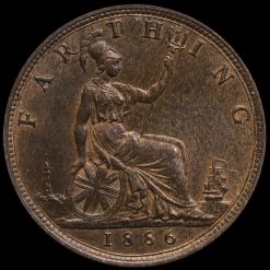 1886 Queen Victoria Bun Head Farthing Reverse