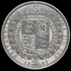 1887 Queen Victoria Jubilee Head Silver Half Crown Reverse