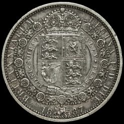 1887 Queen Victoria Jubilee Head Silver Half Crown Reverse
