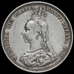 1887 Queen Victoria Jubilee Head Silver Shilling Obverse