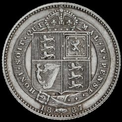 1887 Queen Victoria Jubilee Head Silver Shilling Reverse