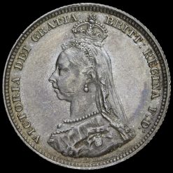 1887 Queen Victoria Jubilee Head Silver Shilling Obverse
