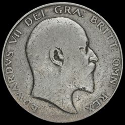 1909 Edward VII Silver Half Crown Obverse