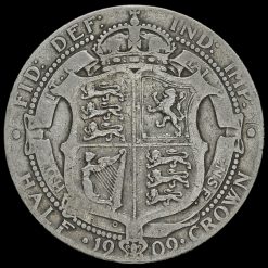 1909 Edward VII Silver Half Crown Reverse