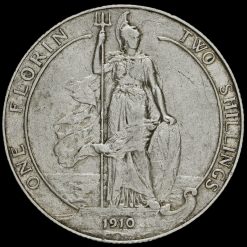 1910 Edward VII Silver Florin Reverse