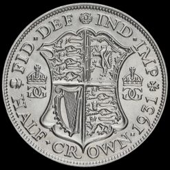 1931 George V Silver Half Crown Reverse