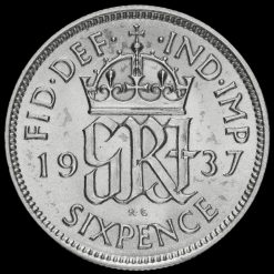 1937 George VI Silver Sixpence Reverse