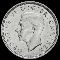 1944 George VI Silver Sixpence Obverse