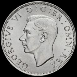 1945 George VI Silver Half Crown Obverse