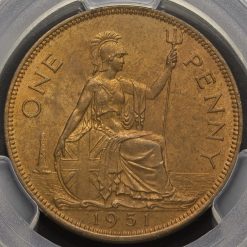 1951 George VI Penny Reverse