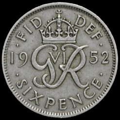 1952 George VI Sixpence Reverse