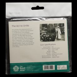 2018 Elizabeth II Royal Mint Representation of the People Act 50p Coin Reverse