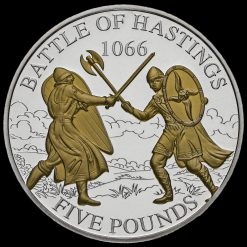 2016 Guernsey Battle of Hastings Proof Five Pounds Coin Reverse