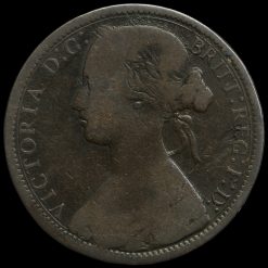 1871 Queen Victoria Bun Head Penny Obverse