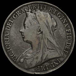 1896 Queen Victoria Veiled Head Silver LX Crown Obverse