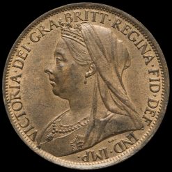 1897 Queen Victoria Veiled Head Penny Obverse