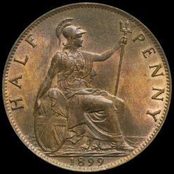 1899 Queen Victoria Veiled Head Halfpenny Reverse
