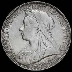 1901 Queen Victoria Veiled Head Silver Florin Obverse