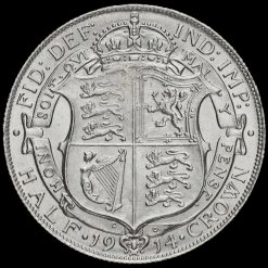 1914 George V Silver Half Crown Reverse