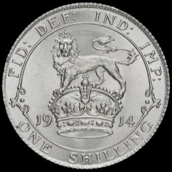 1914 George V Silver Shilling Reverse