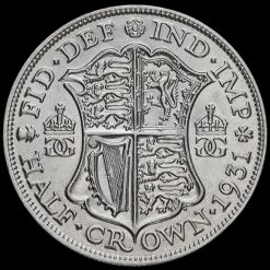 1931 George V Silver Half Crown Reverse