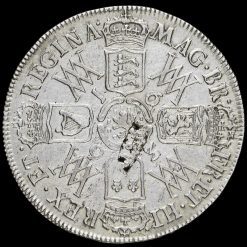 1693 William and Mary Early Milled Silver Half Crown Reverse
