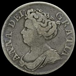1711 Queen Anne Early Milled Silver Shilling Obverse