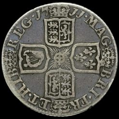 1711 Queen Anne Early Milled Silver Shilling Reverse