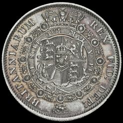 1817 George III Milled Silver 'Bull Head' Half Crown Reverse