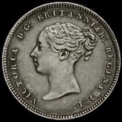 1856 Queen Victoria Young Head Silver Maundy Fourpence Obverse
