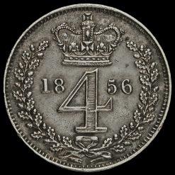 1856 Queen Victoria Young Head Silver Maundy Fourpence Reverse