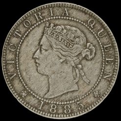 Jamaica 1885 Queen Victoria One Penny Obverse