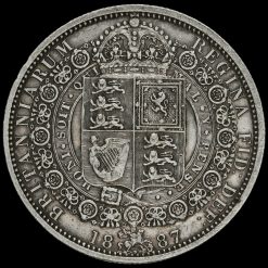 1887 Queen Victoria Jubilee Head Silver Half Crown Reverse