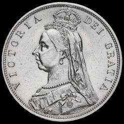 1887 Queen Victoria Jubilee Head Silver Half Crown Obverse