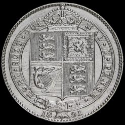 1891 Queen Victoria Jubilee Head Silver Shilling Reverse